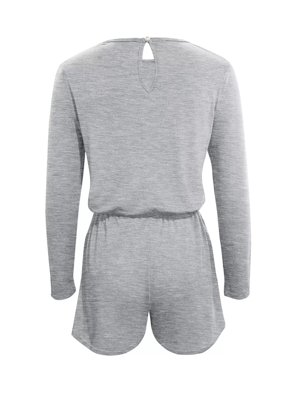 Long Sleeve Drawstring Romper