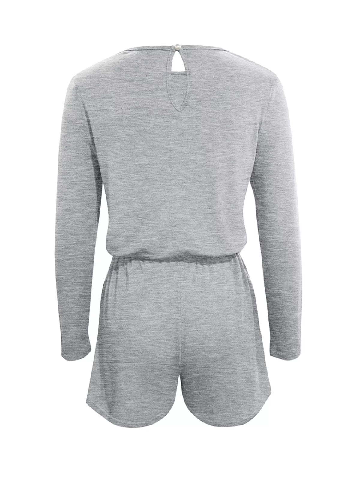 Long Sleeve Drawstring Romper