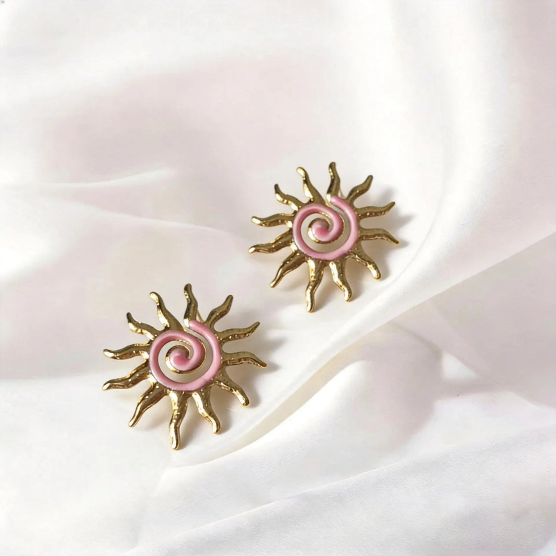 Minimalist Stainless Steel Oil-Dripping Earrings for Women