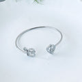 18K Gold Minimalist Open-Cuff Bangle Bracelet
