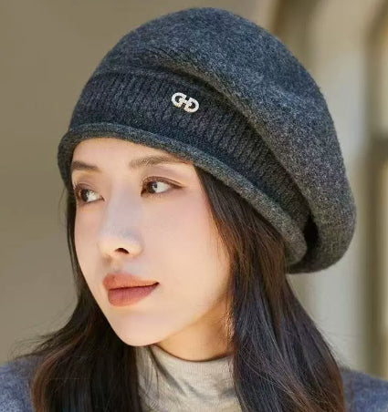 Women’s All-Match Knit Winter Hat – Dome Polyester Beanie