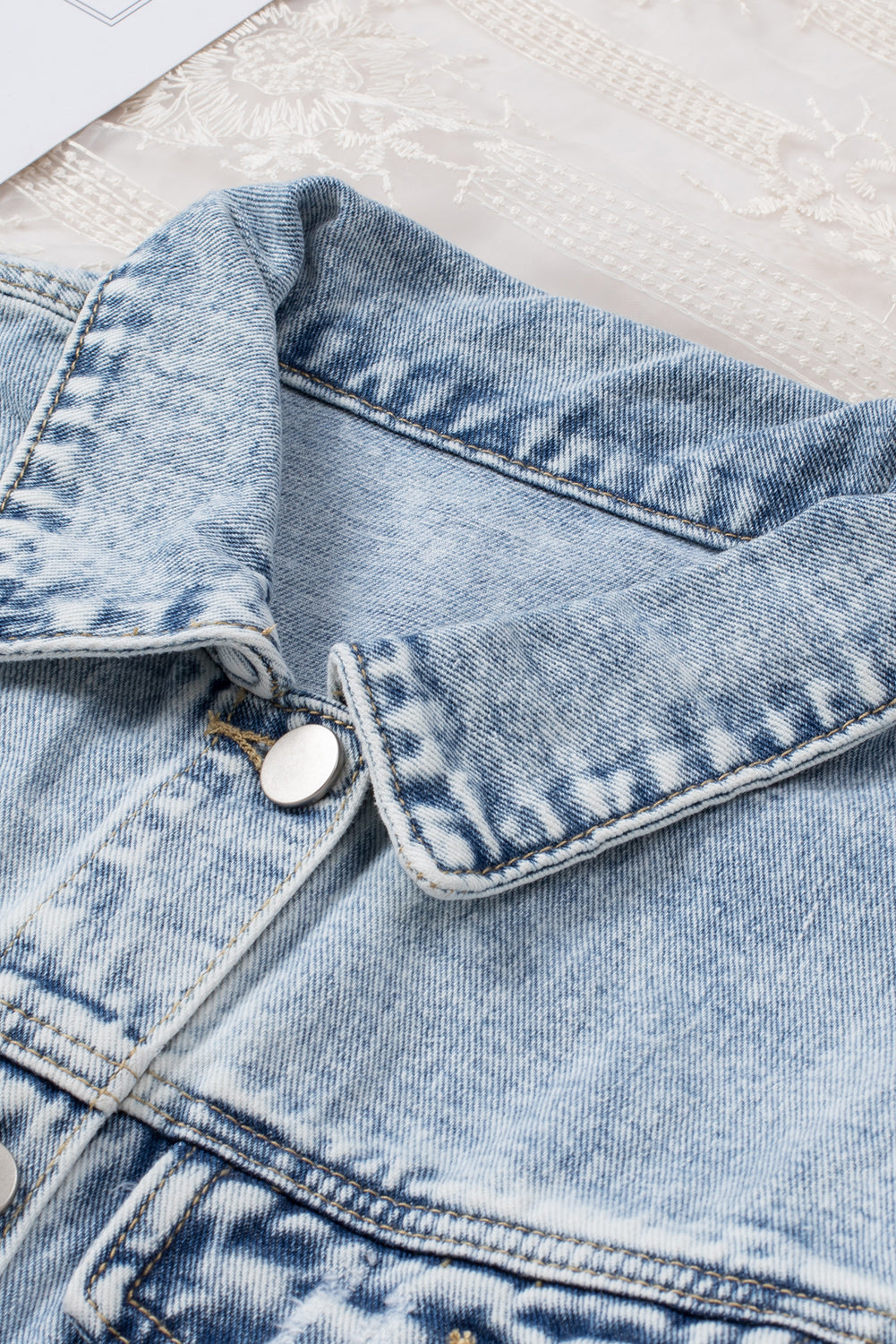 Sofibelle Distressed Raw Hem Jacket