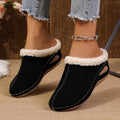 Women's Comfortable Fur-Lined Wedge Clog Platform Slippers - Image 5