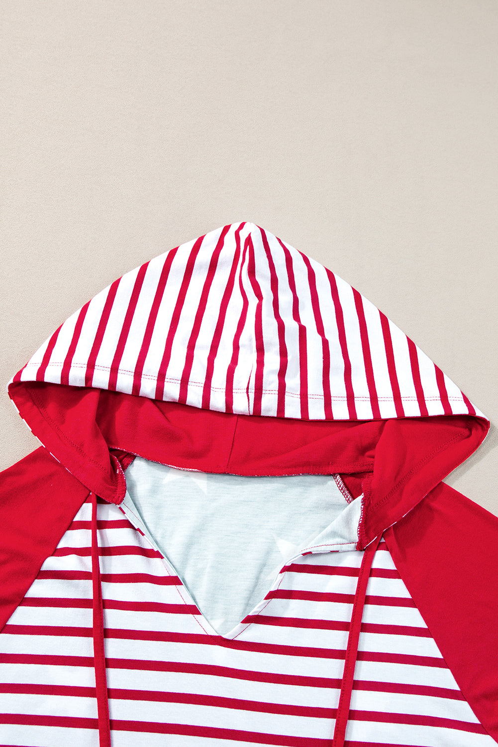 Women's Stars and Stripes Drawstring Hooded T-Shirt