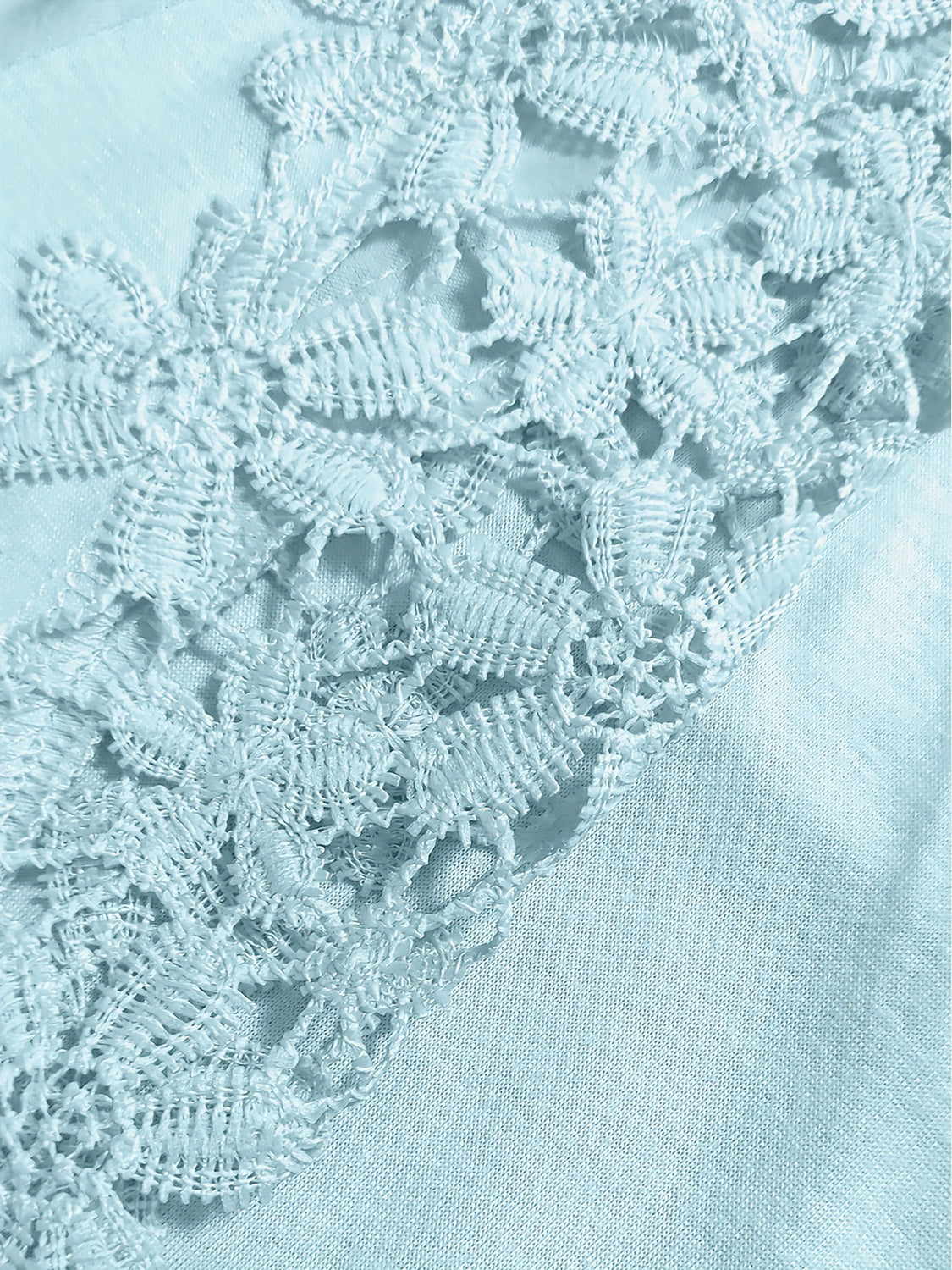 Women's Grey Long Sleeve T-Shirt with Delicate Floral Lace Detail - Image 12