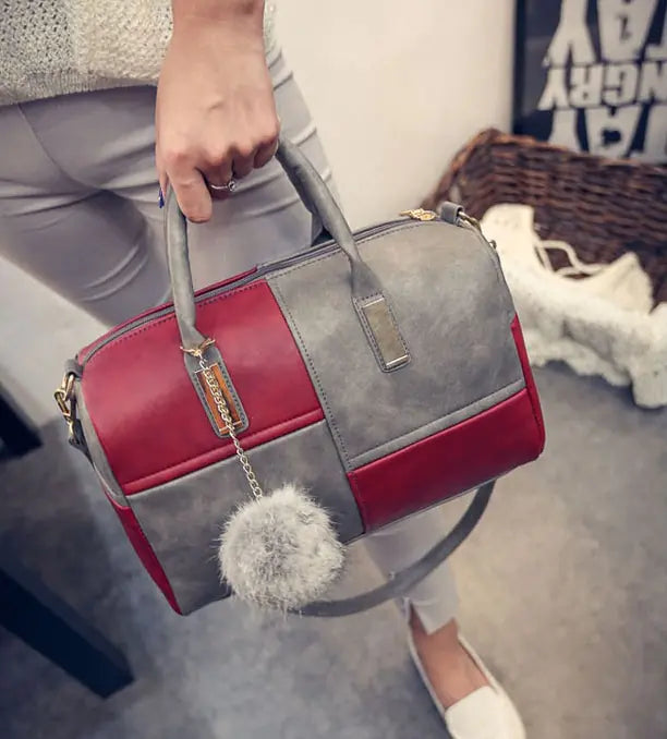 Fashionable Boston Bag with Zipper - New Women's Tote