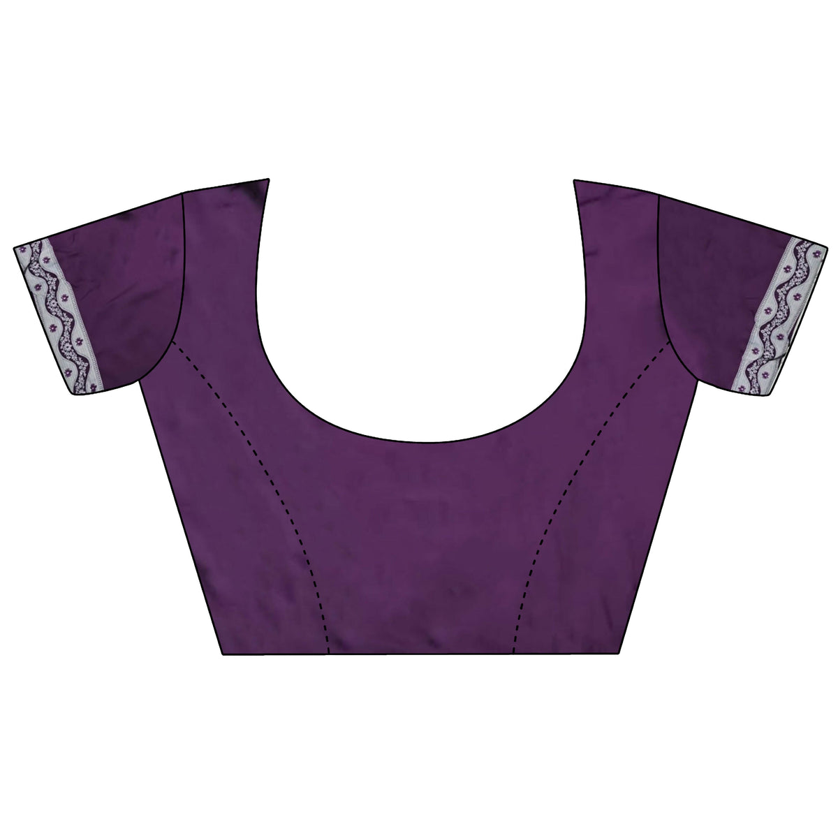 Purple Jacquard Woven Lichi Soft Silk Banarasi Saree with Blouse