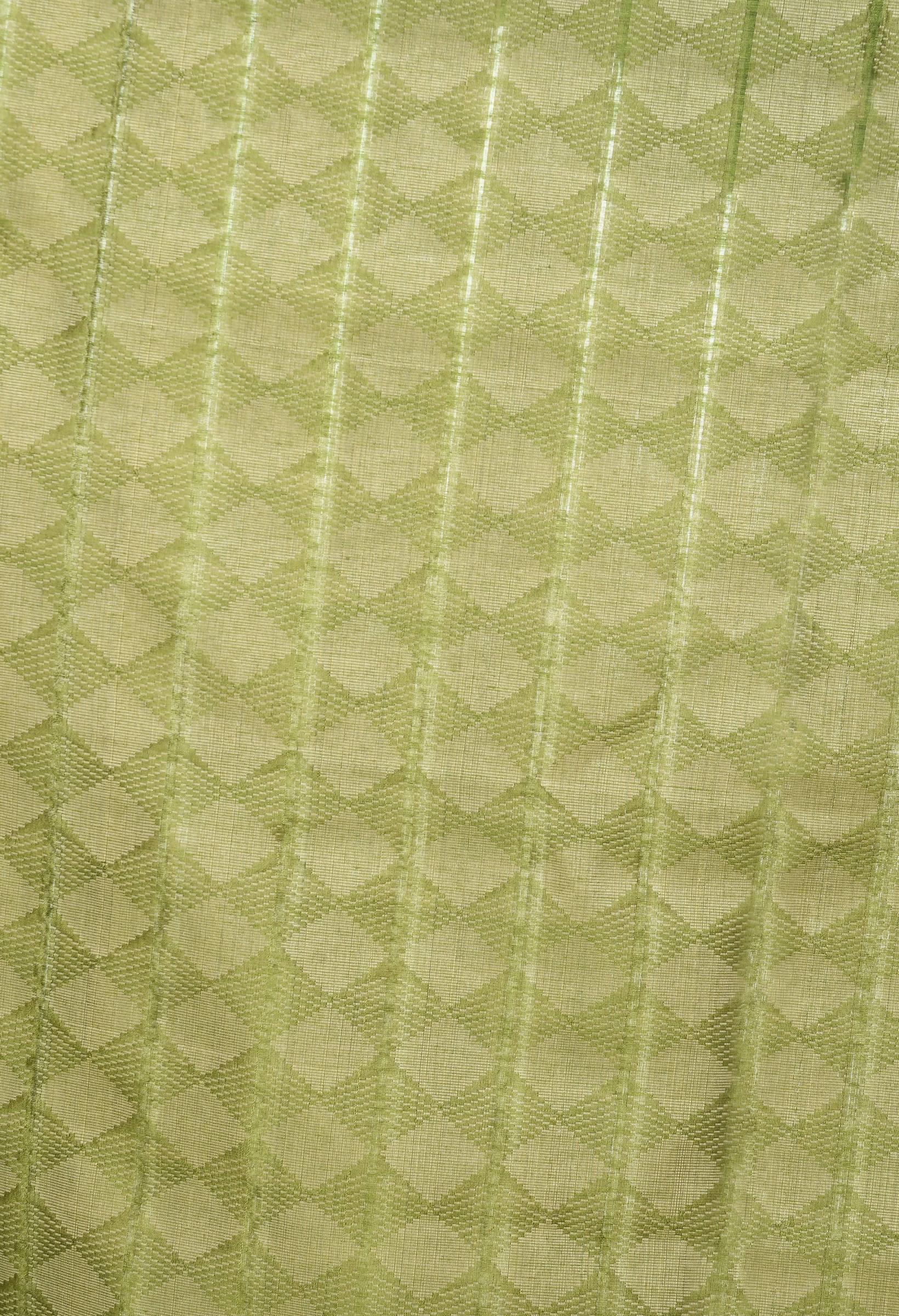 Mehendi Green Handloom Cotton Dupatta - Ethnic Accessory