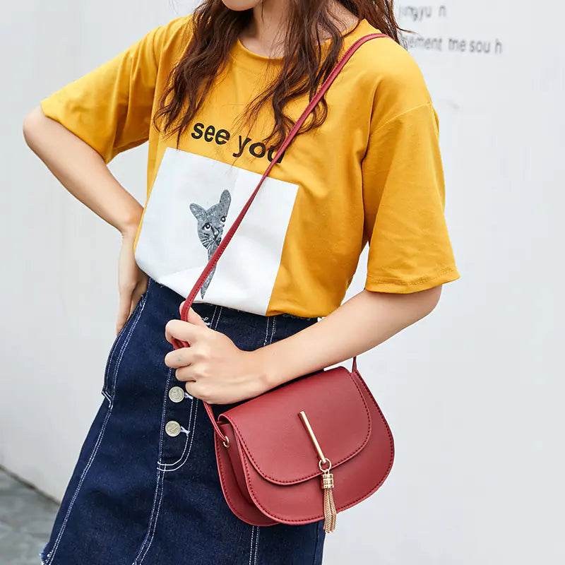 Fringe Crossbody Phone Bag and Round Purse