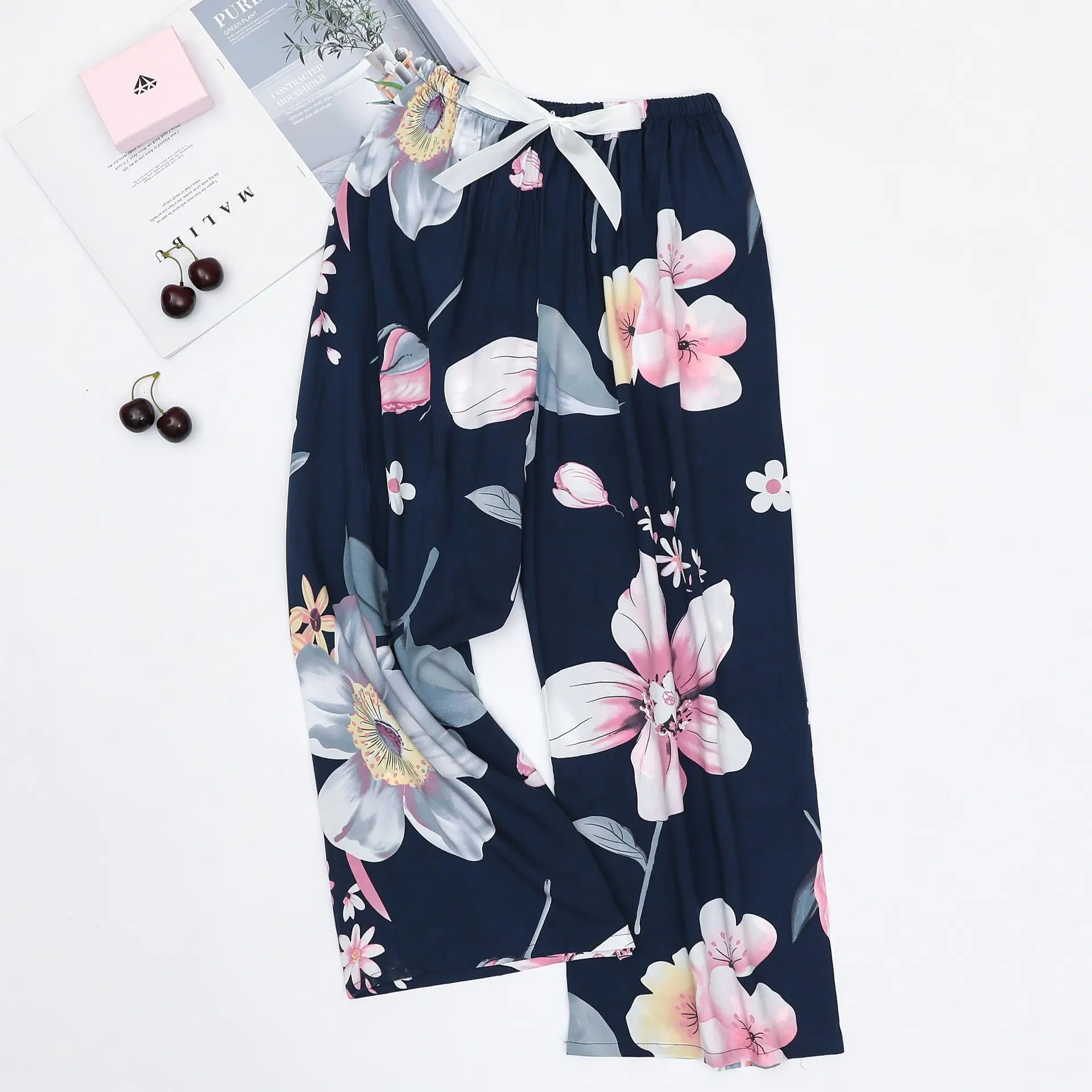 Women's Loose Casual Printed Pajama Sleep Pants - Image 22