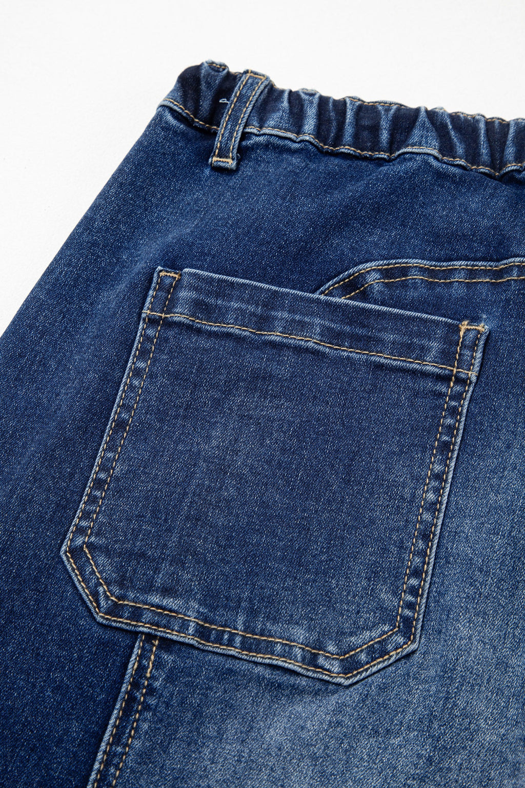 Aleah High Waisted Wide Leg Cropped Denim Pants - Pull-On Fit