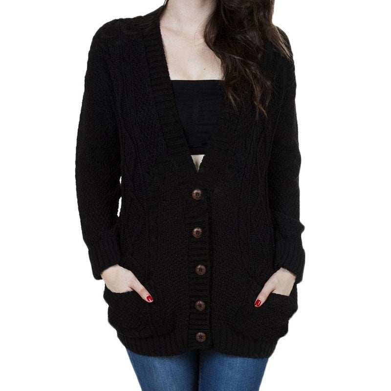 Bat Sleeve Knit Cardigan Sweater Loose Jacket