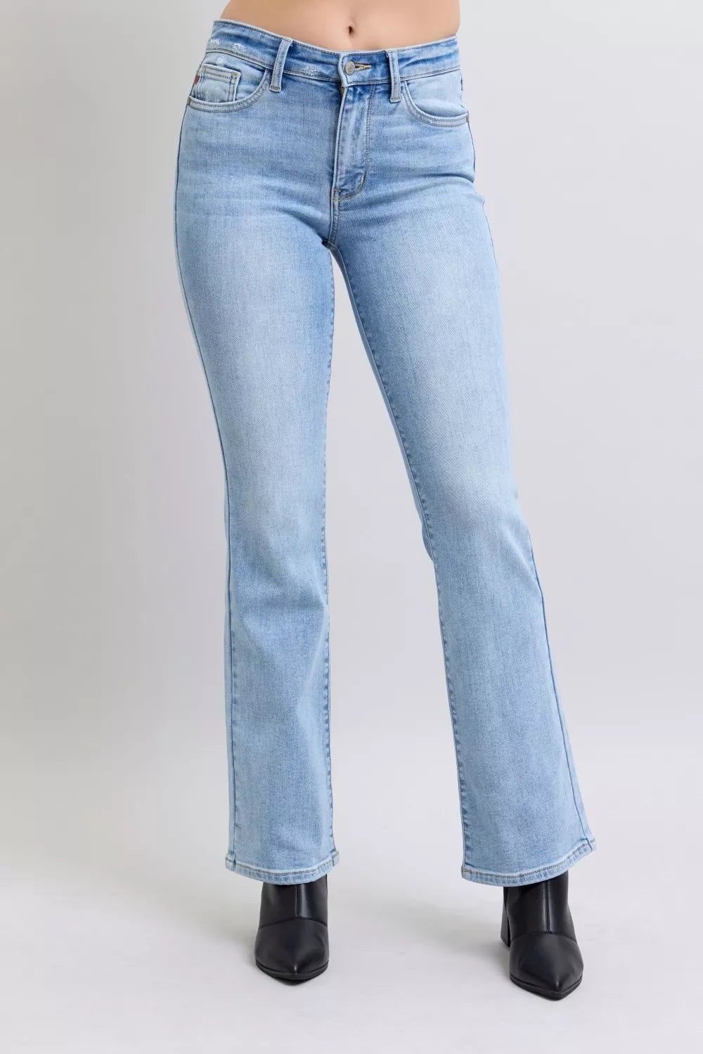 Judy Blue Mid Rise Thermal Bootcut Jeans | Cozy Winter Denim