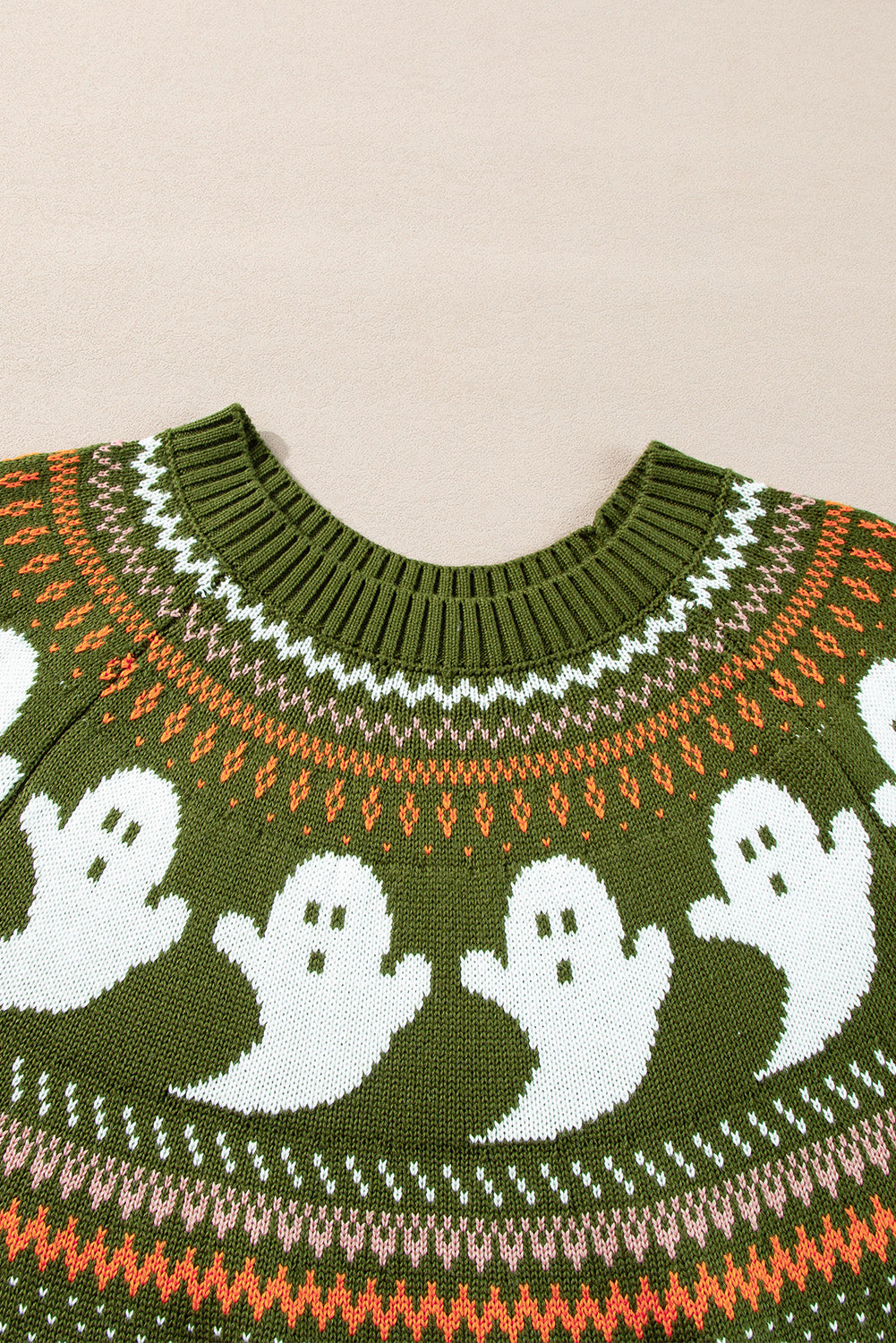 Halloween Ghost Drop Shoulder Sweater