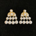 Women French Retro Rhinestone Pearl Tassel Dangle Stud Earrings,Vintage Style Heavy Craft Elegant Versatile Fashion Jewelry For Daily Banquet Occasion