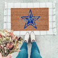 Dallas Cowboys team logo doormat for front porch entryway decor