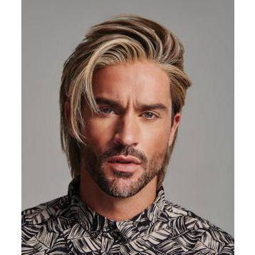 Daring Men's Lace Front Wig with Heat-Friendly Excelle Fiber