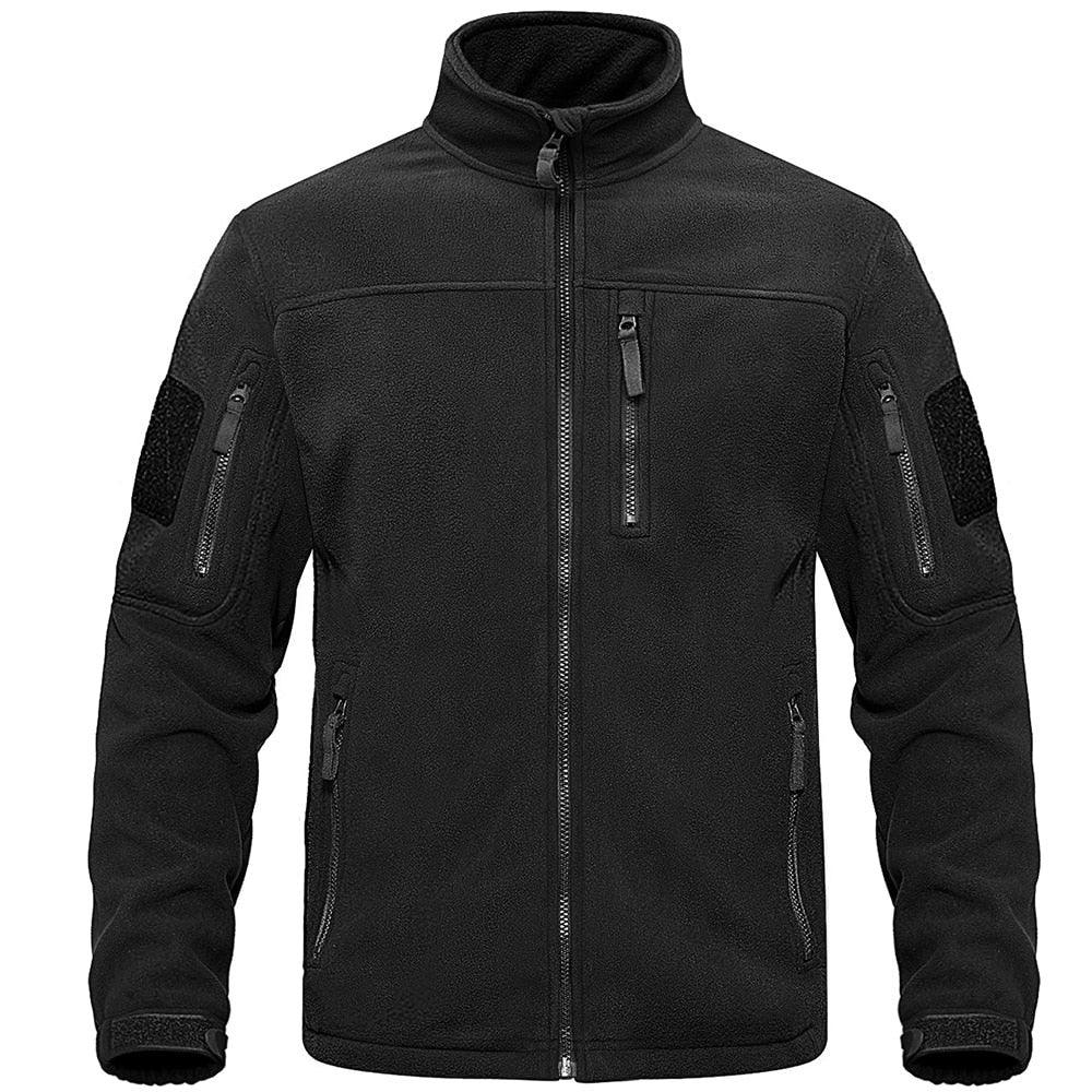 Dark Blue Tactical Fleece Windbreaker Hiking Work Jacket