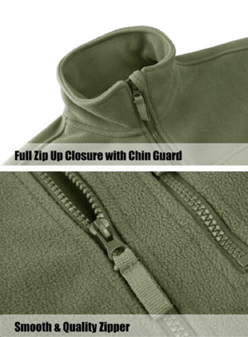 Dark Blue Tactical Fleece Windbreaker Hiking Work Jacket