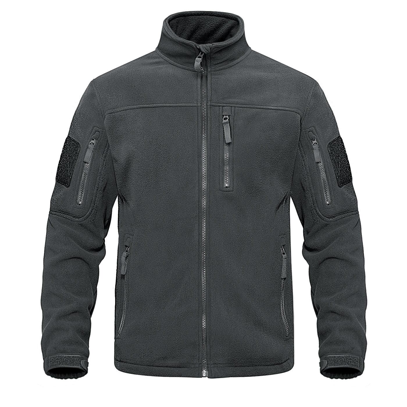 Dark Blue Tactical Fleece Windbreaker Hiking Work Jacket