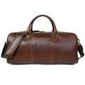 Dark Brown Leather Duffle Bag | Weekend Travel