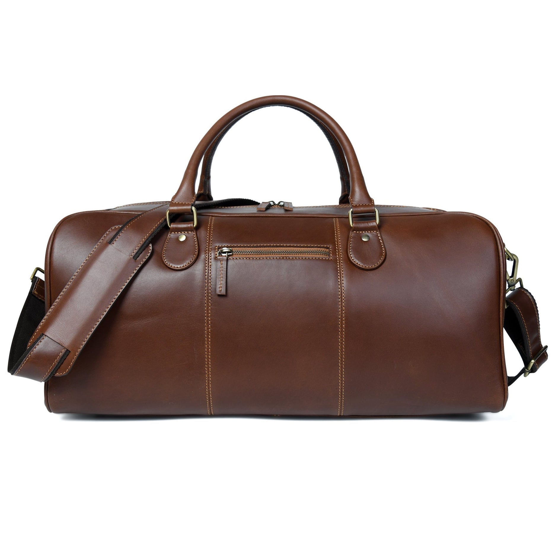 Dark Brown Leather Duffle Bag | Weekend Travel