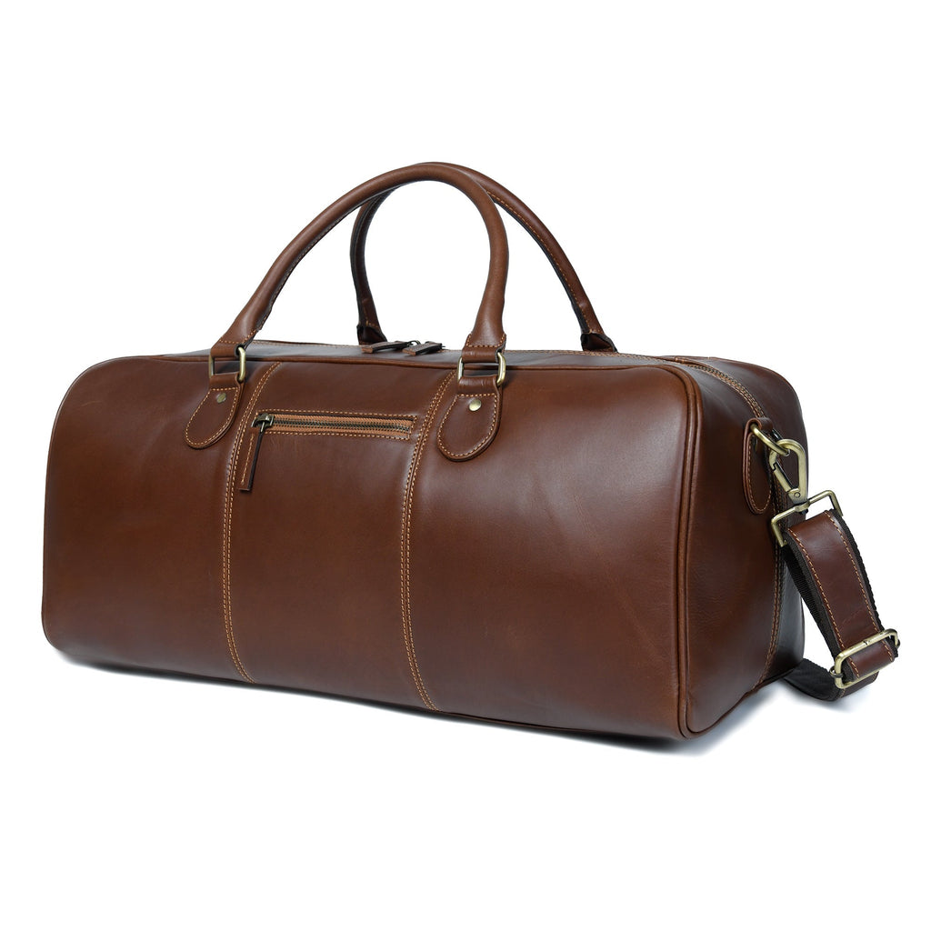 Dark Brown Leather Duffle Bag | Weekend Travel