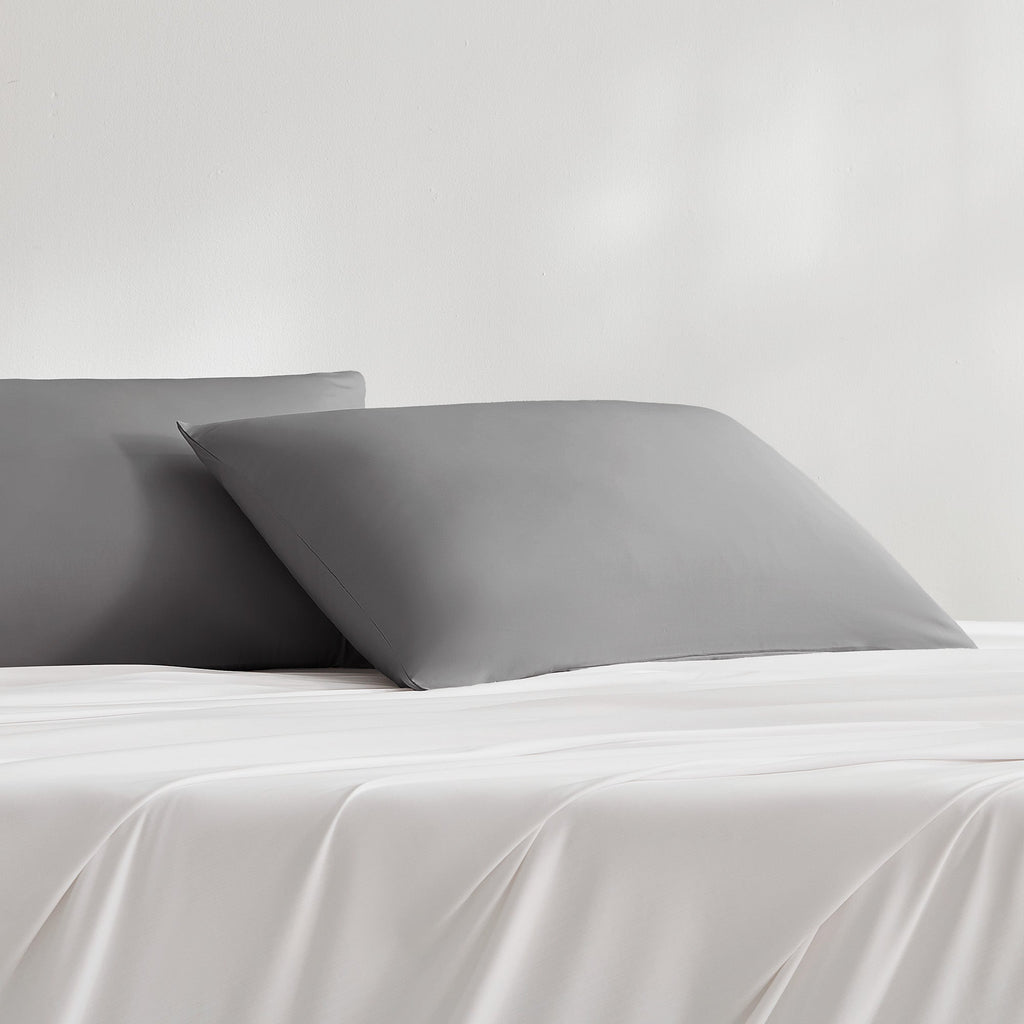 Cooling Gray Pillowcase Double-Sided Fabric for Better Sleep - Image 2