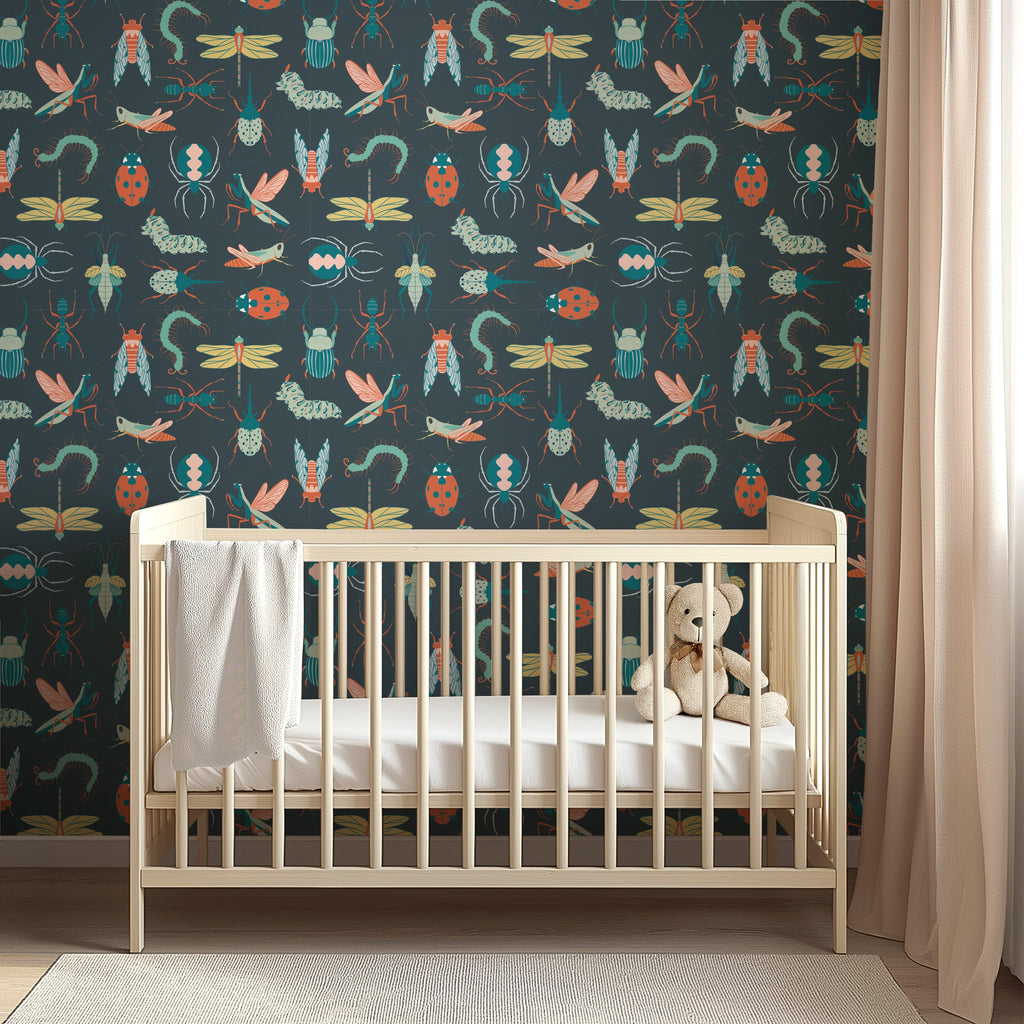 Flick Whimsical Nature-Inspired Removable Wallpaper, Sage Green
