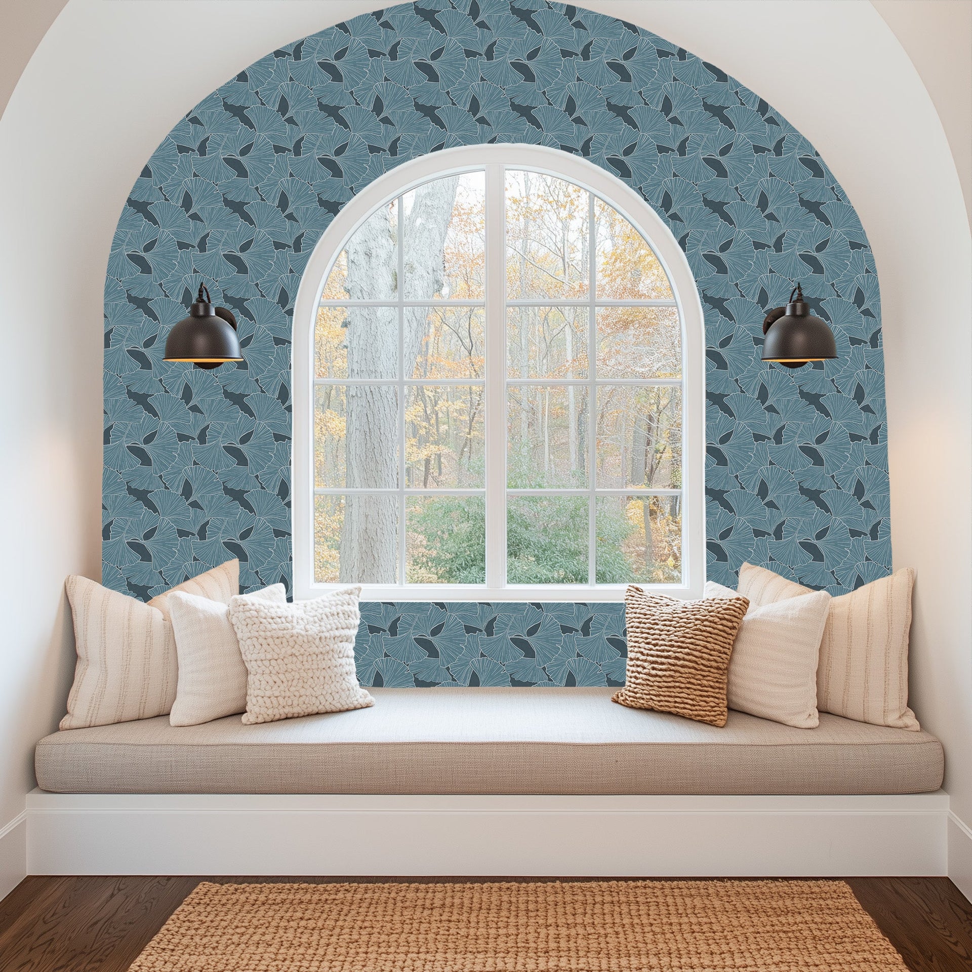 Odin Floral Wallpaper in Sage-Green and Cream