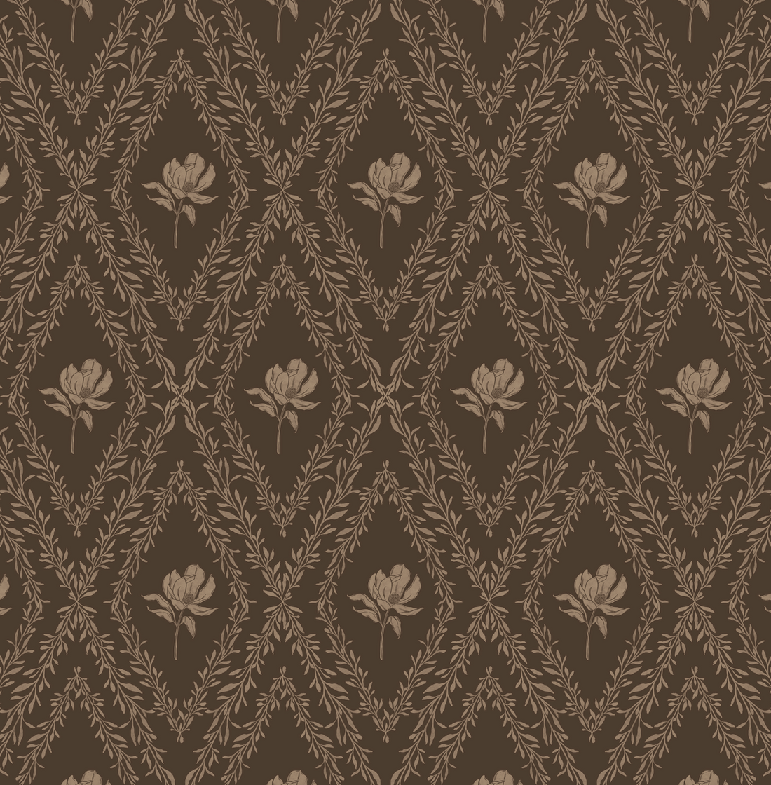 Violet Floral Removable Wallpaper for Modern Home Decor
