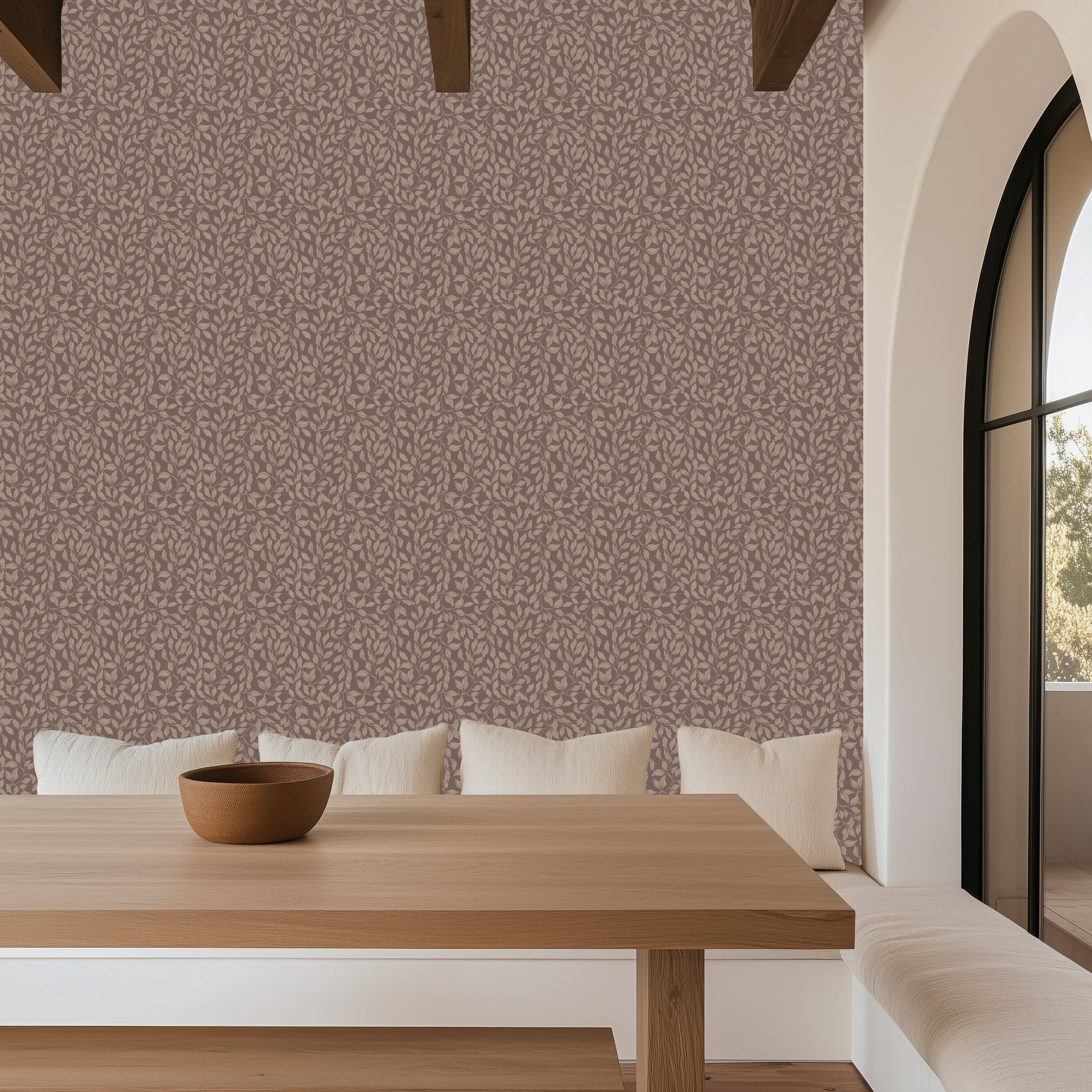 Waylon Floral Wallpaper in Green, Cream and Grey
