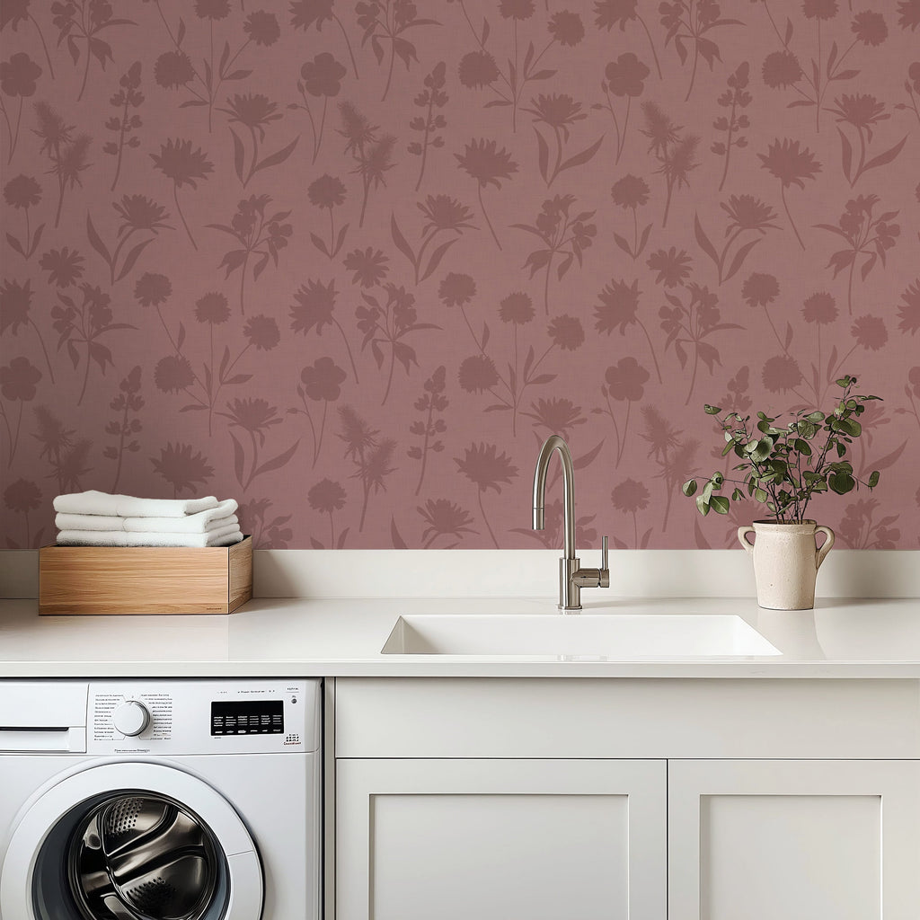 Gwyneth Botanical Floral Peel and Stick Wallpaper in Green and Beige