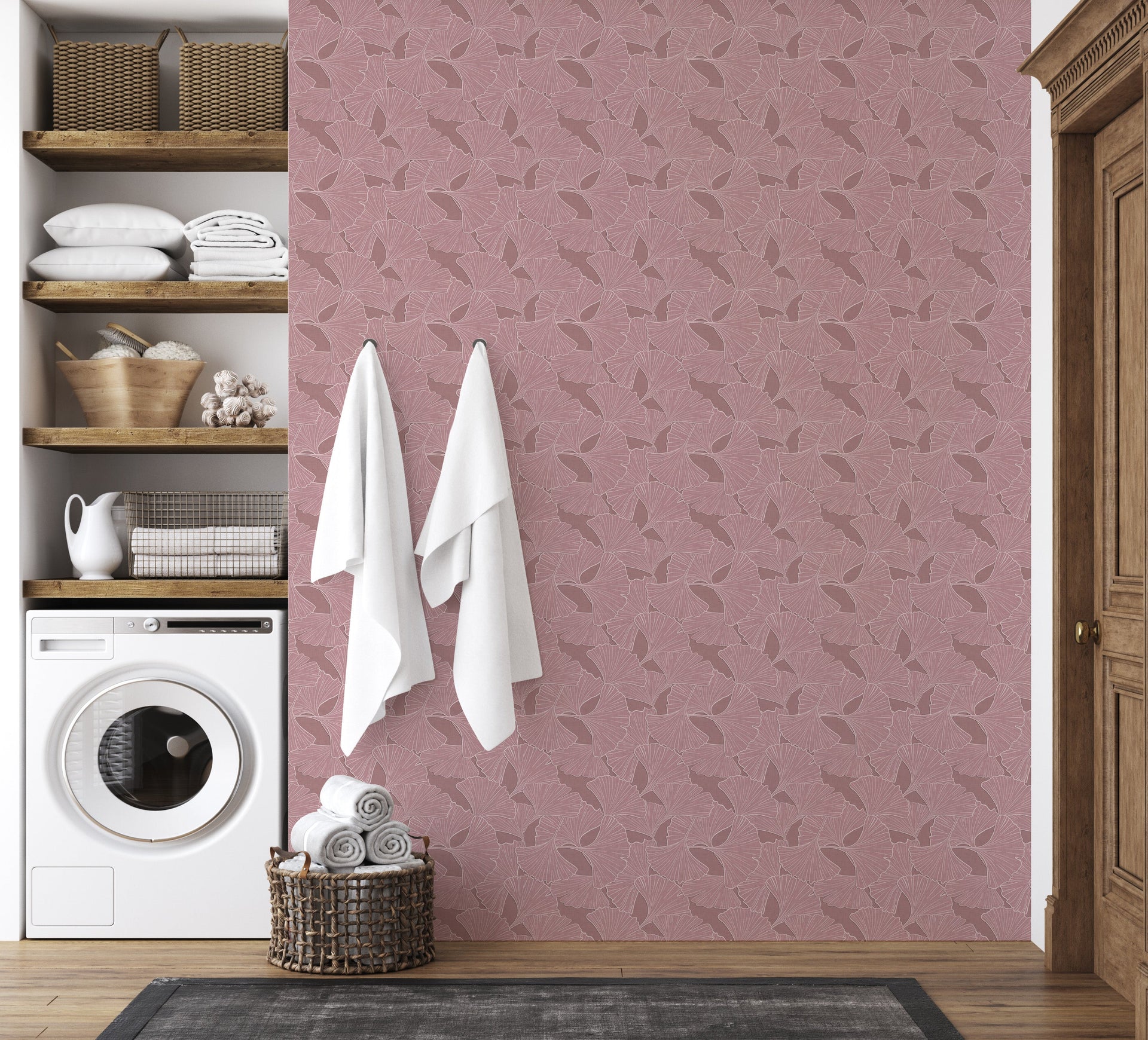 Odin Floral Wallpaper in Sage-Green and Cream
