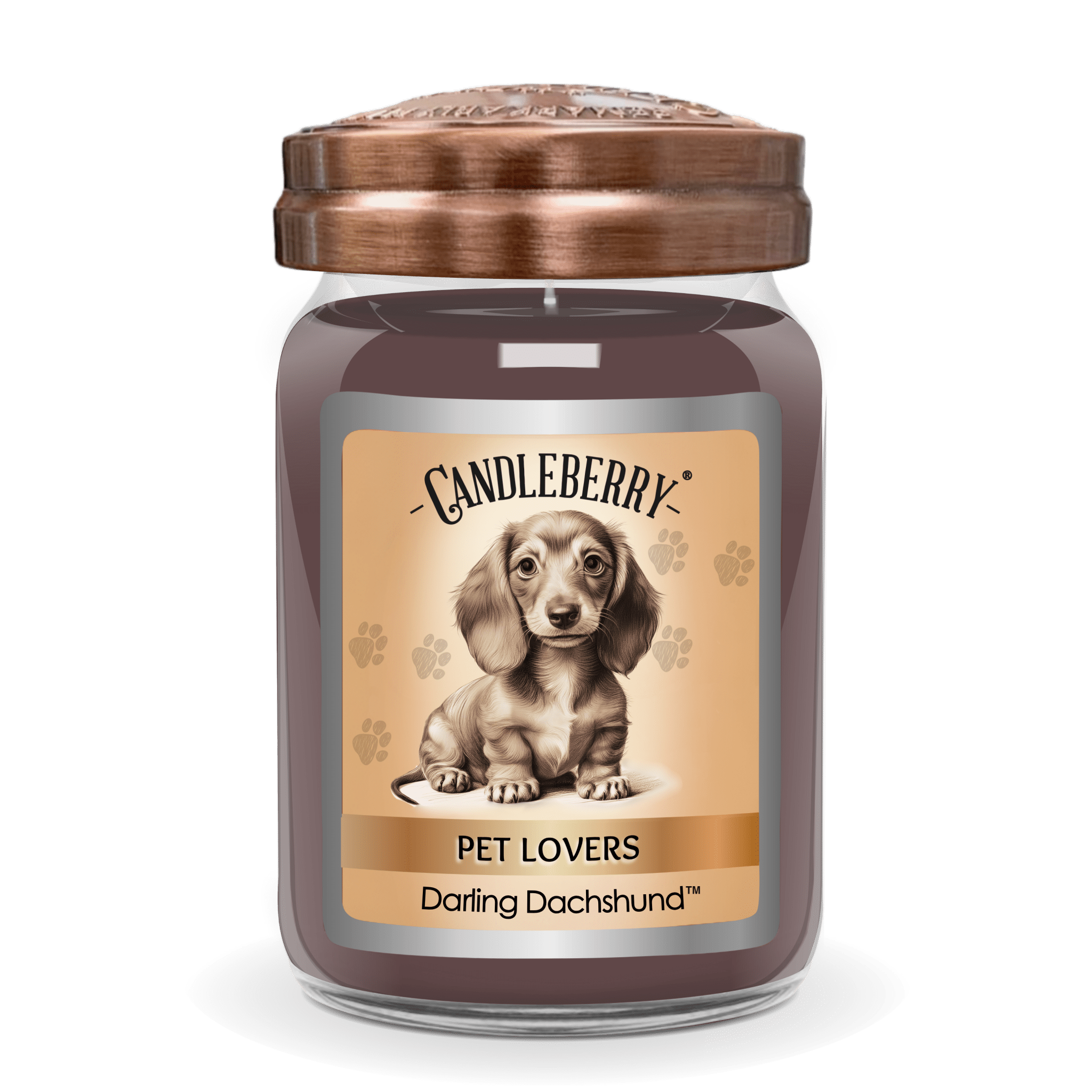 Darling Dachshund Large Jar Candle | 135-Hour Soy Blend