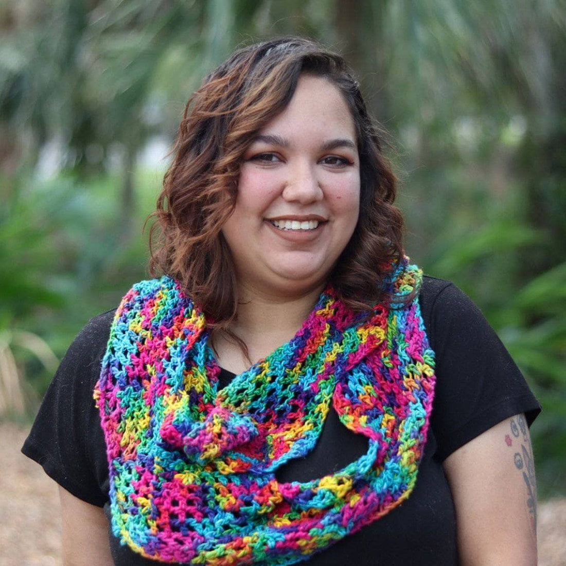 Ripple Infinity Scarf Crochet Kit - Colorful Bohemian Knit DIY