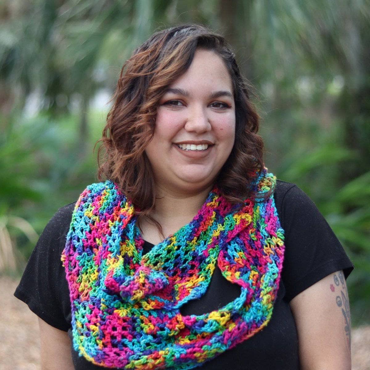 Ripple Infinity Scarf Crochet Kit - Colorful Bohemian Knit DIY