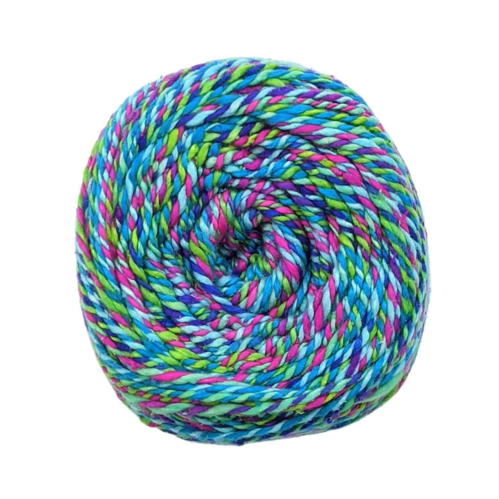 Darn Good Twist Sport Weight Silk Yarn Multi-Colored Artisan Fiber