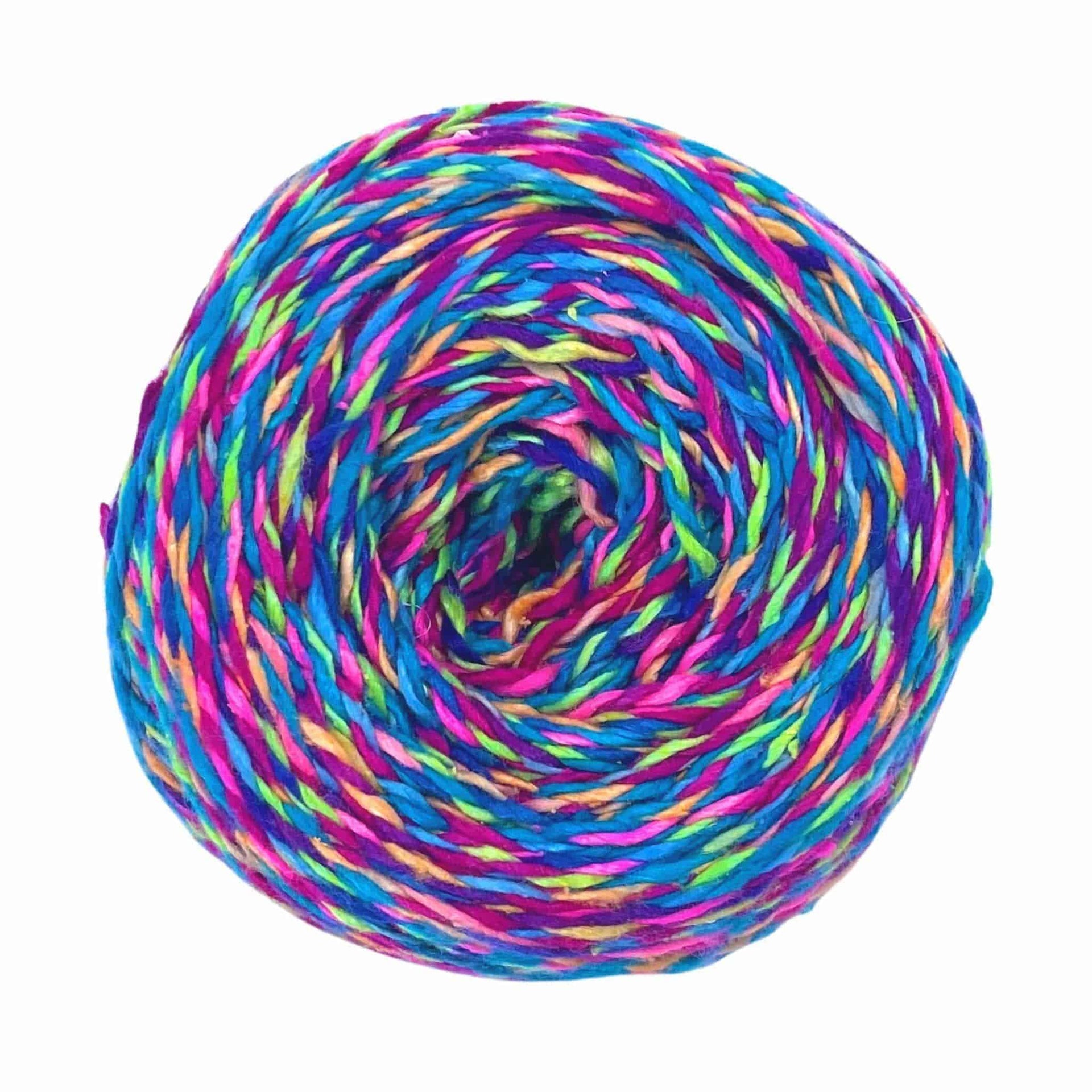 Darn Good Twist Sport Weight Silk Yarn Multi-Colored Artisan Fiber