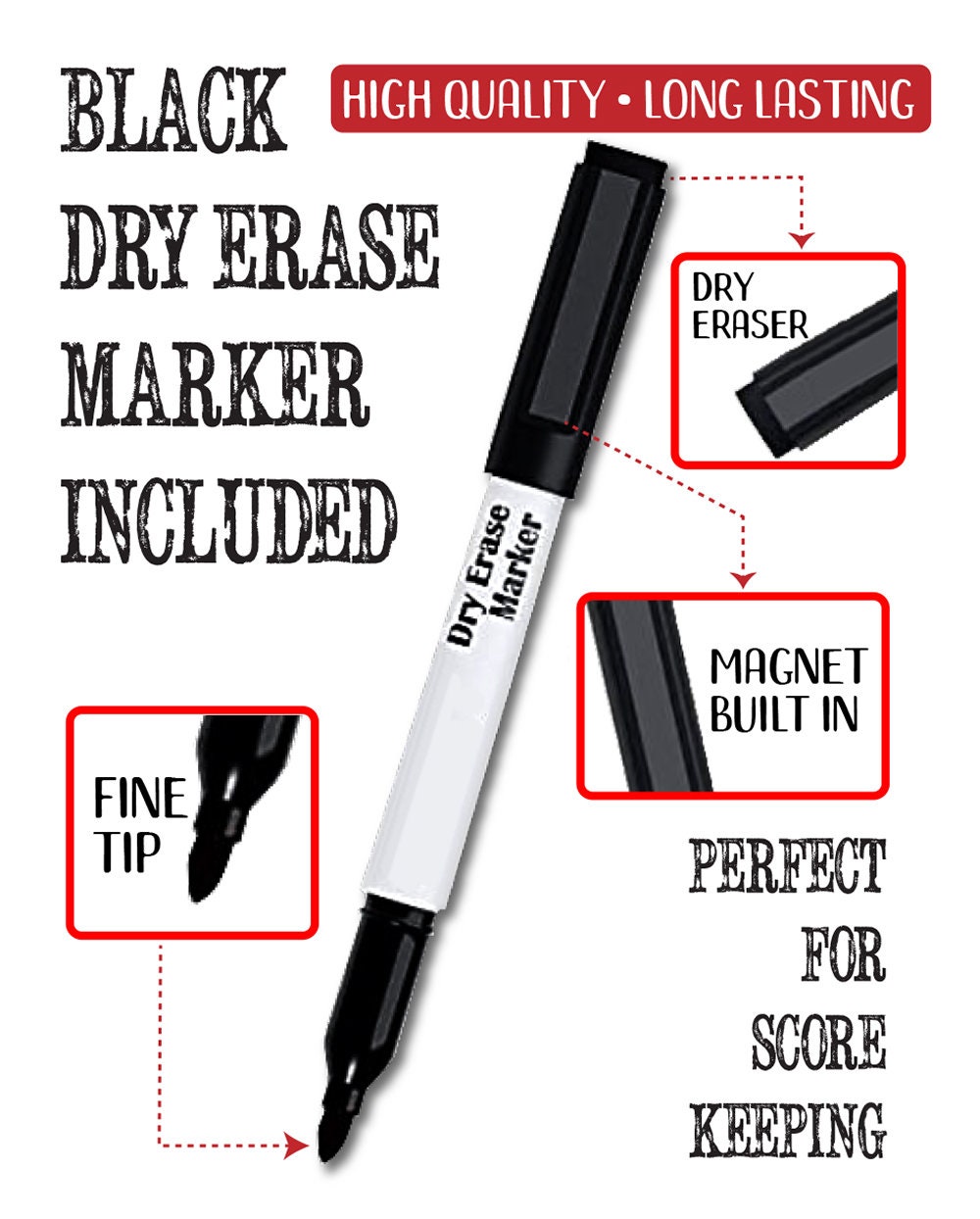 Dart Scoreboard (Beige) Dry Erase for Keeping Score in Games Cricket, 301 or 501 - Metal Sign