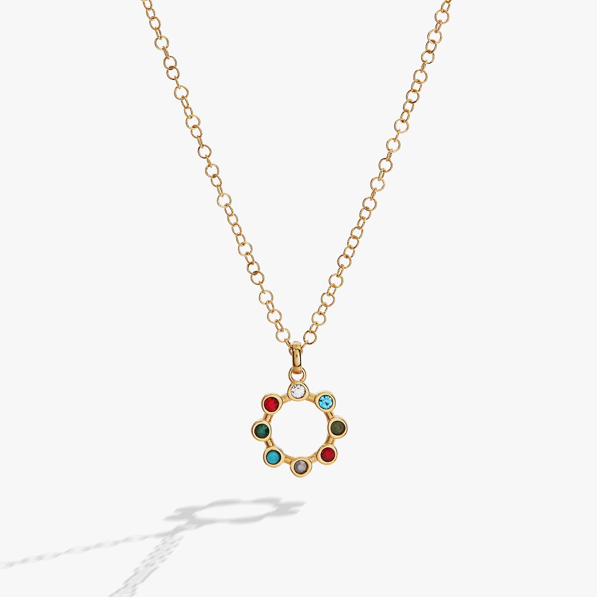 Daughter Hidden Message Acrostic Crystal Pendant Necklace