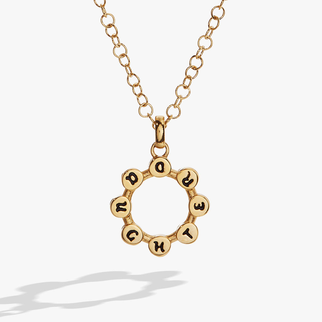 Daughter Hidden Message Acrostic Crystal Pendant Necklace