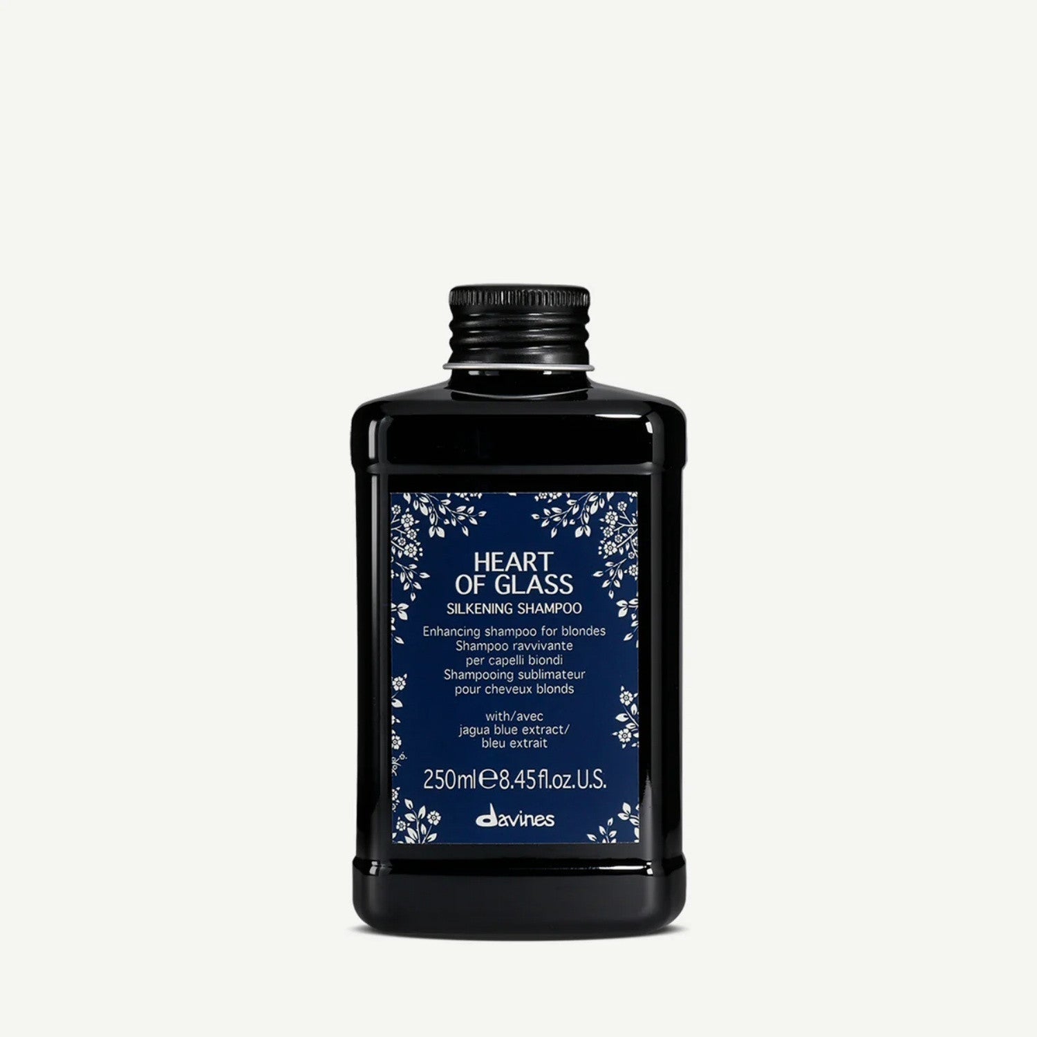 Davines Heart of Glass Silkening Shampoo 250 mL bottle for blonde hair care