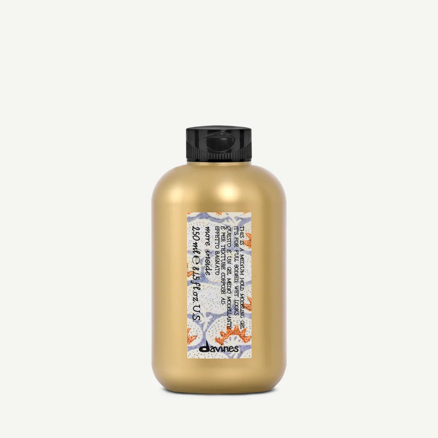 Bottle of Davines More Inside This Is a Medium Hold Modeling Gel 250 mL