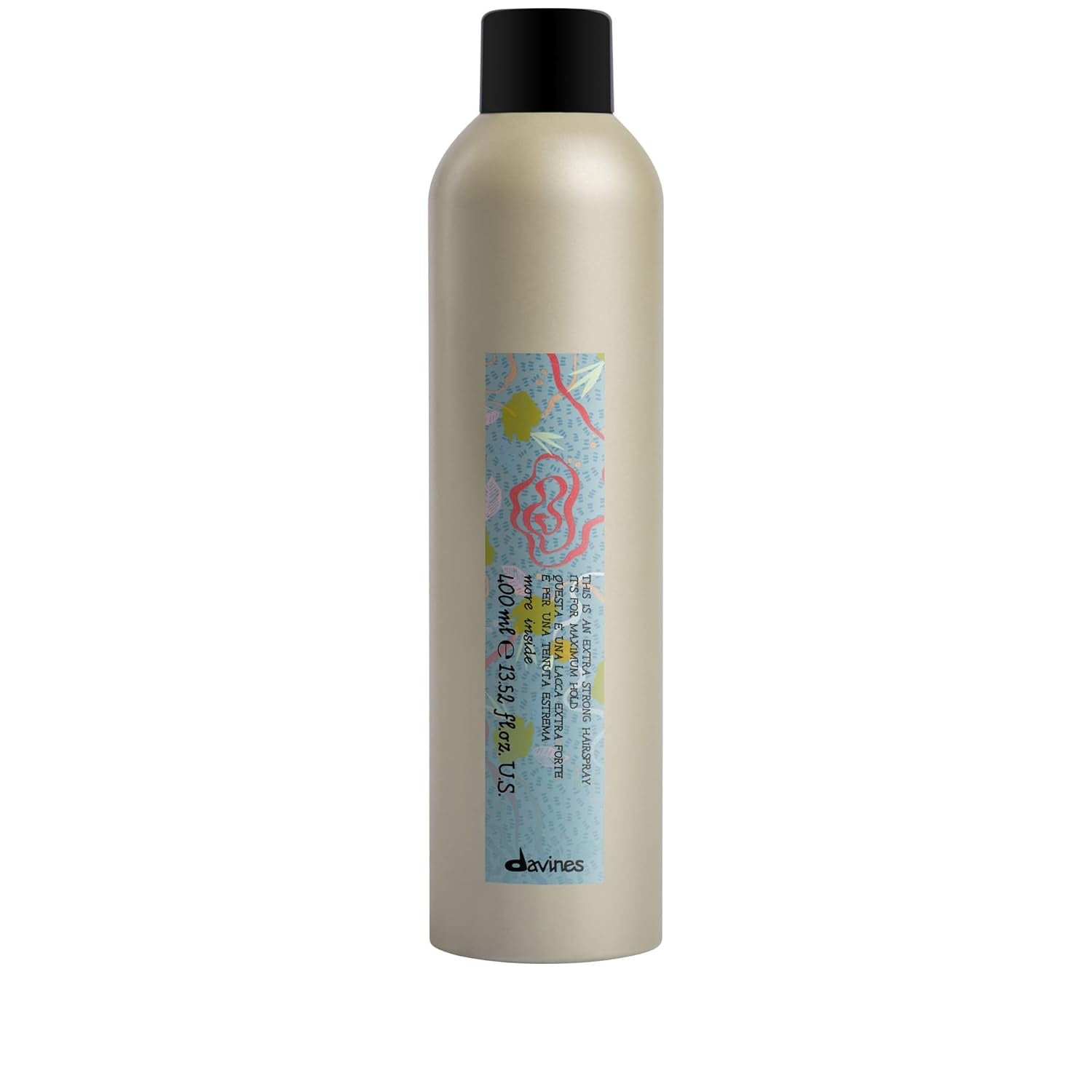Davines This is an Extra Strong Hairspray 400ml bottle with minimalist design.