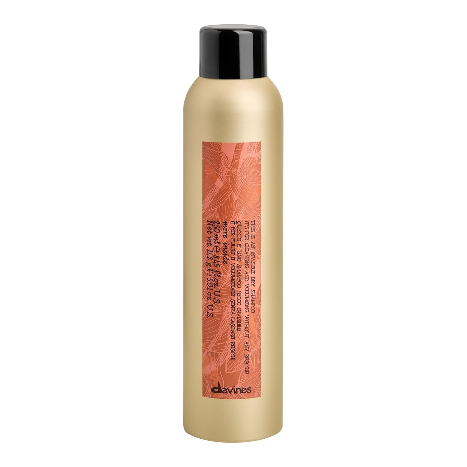 Davines Invisible Dry Shampoo 250 mL bottle for hair refreshing and volume