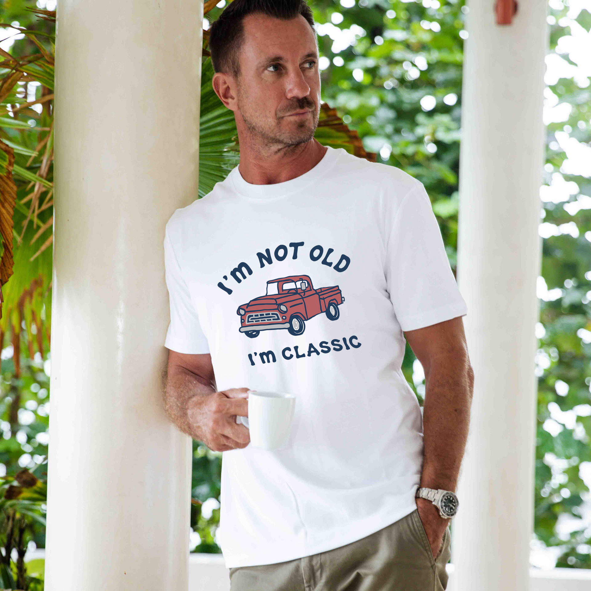 Classic Fit Crew Neck T-Shirt in White 100% Cotton