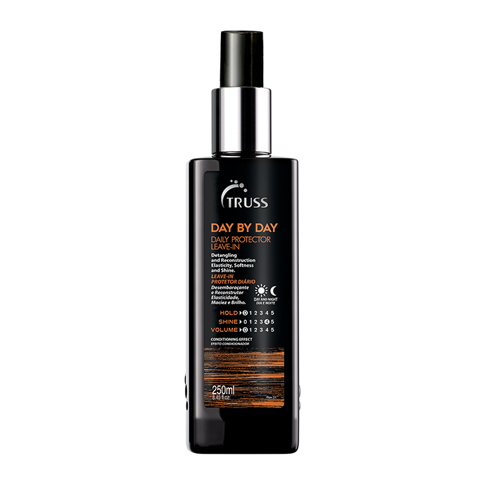 Bottle of Truss Day By Day Leave-In Protector 8.45 oz for heat protection