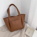 Large Capacity PU Leather Shoulder Bag for Teens and Young Ladies