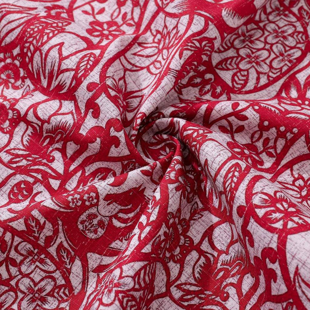 Hawaiian Shirt For Men Paper-Cut Painting Button-down Shirt Short Sleeve 100% Cotton Shirt By Yakima
